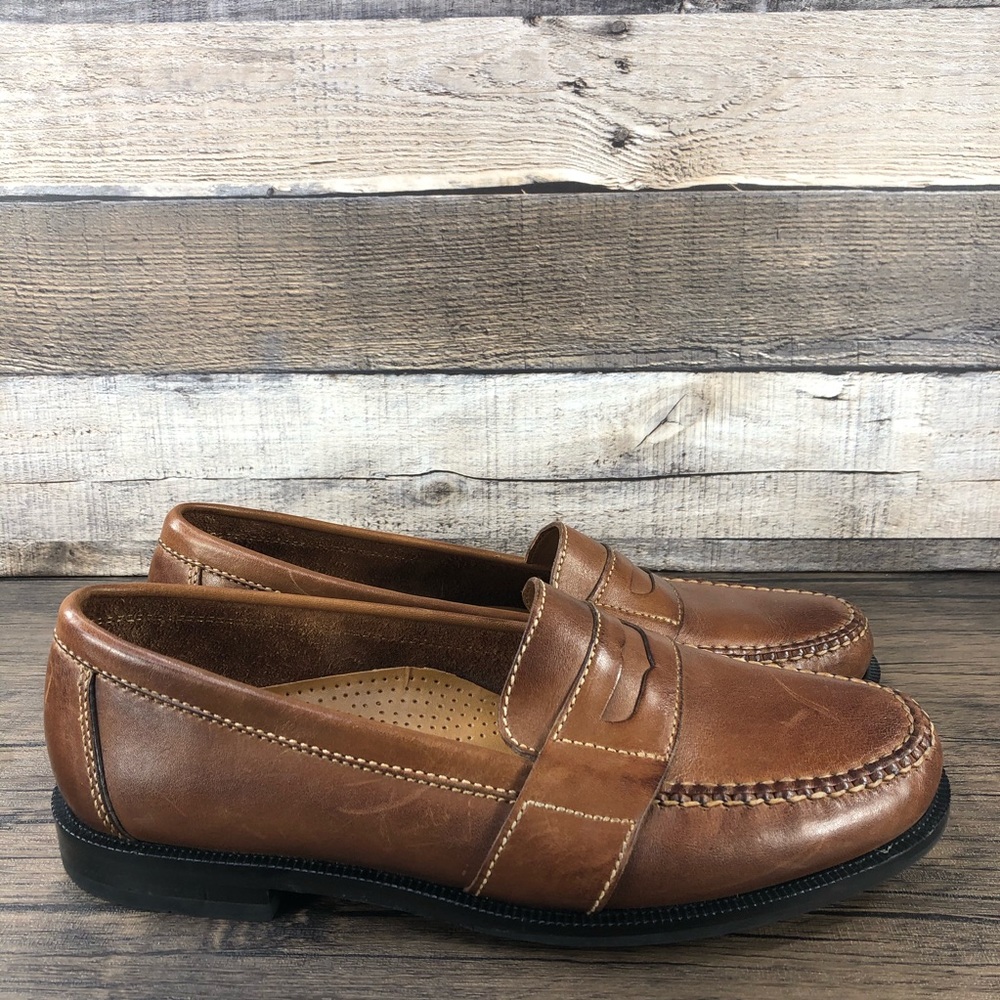 Cole Haan Tan Leather Penny Loafers